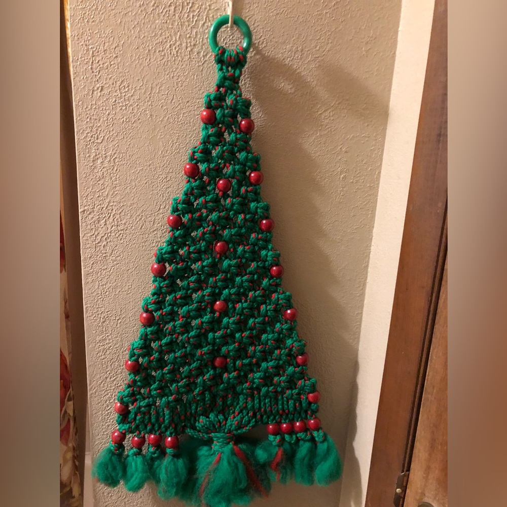 Vintage Macrame Christmas Tree